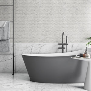 Carrara White Honed Italian Marble Tiles 305x610x10mm