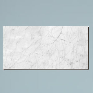 Carrara White Honed Italian Marble Tiles 305x610x10mm