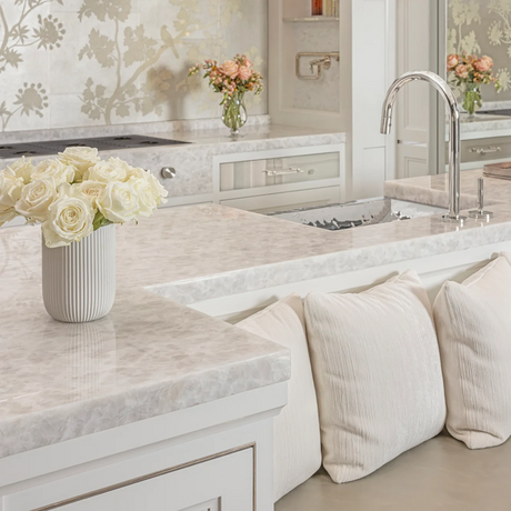 Cristallo Bianco Natural Quartzite Slabs