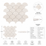 Diana Royal Marble Fish Scale Mosaic Tile Sheet 290x300x10mm