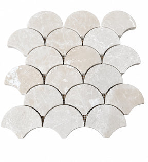 Diana Royal Marble Fish Scale Mosaic Tile Sheet 290x300x10mm