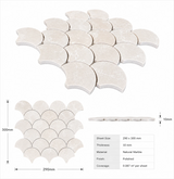 Diana Royal Marble Fish Scale Mosaic Tile Sheet 290x300x10mm