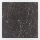 Fitz Black Honed Marble Tile 457x457x12mm