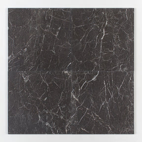 Fitz Black Honed Marble Tile 457x457x12mm