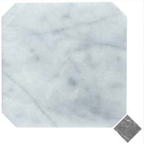 Fitz White Honed Octagon Marble Tile with Black Dots – 457×457×12 mm