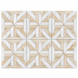 Diana Royal & Dolomite Rubicon Waterjet Marble Mosaic Tile 432 x 432 mm