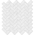 White Carrara Polished Marble Herringbone Mosaic Tile