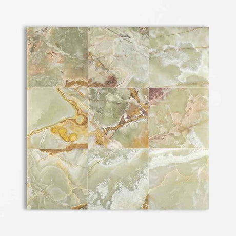 Marble Tiles - Onyx Verde Natural Stone Onyx Tiles 305x305mm - intmarble