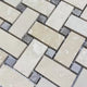 Ivory Travertine Honed Basketweave Mosaic Tile 