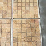 Mosaic Gold Tumbled Travertine Mosaic 