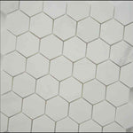 Bianco Thassos Polished Hexagon Marble Mosaic TilesThassos Polished Hexagon Marble Mosaic 