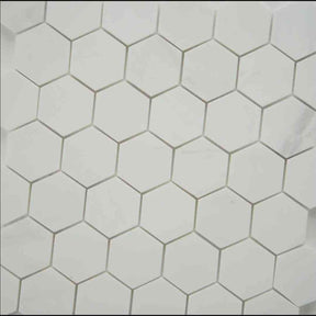Bianco Thassos Polished Hexagon Marble Mosaic TilesThassos Polished Hexagon Marble Mosaic 
