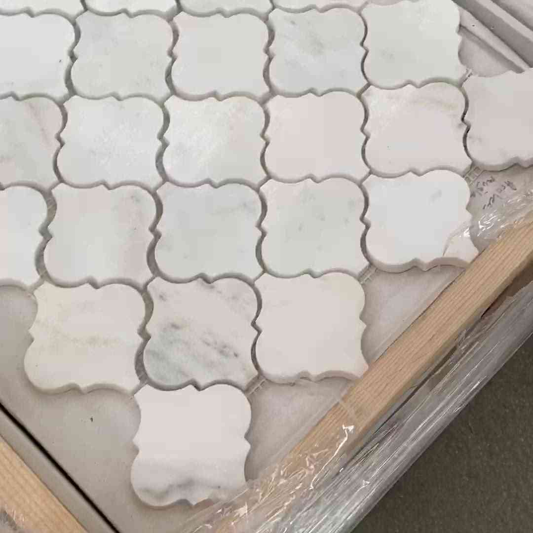 Calacatta Arabesque Marble Mosaic