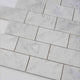 White Carrara Polished Subway Marble Mosaic 