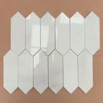 Carrara Polished Marble Picket Mosaic Tile 50×150 mm