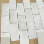 Calacatta Subway Honed Marble Floor Wall Mosaic
