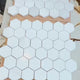 Bianco Dolomite Polished Marble Hexagon Mosaic Tile 48x48x10mm