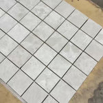 Silver Shadow Honed Square Marble Mosaic Tiles