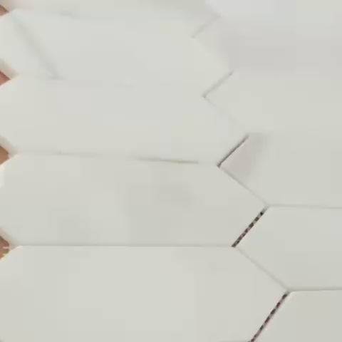 Carrara Polished Marble Picket Mosaic Tile