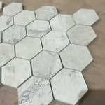 Tundra Gray Hexagon Polished Marble Mosaic