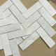 Calacatta Honed Marble Large Herringbone Mosaic