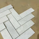 Calacatta Honed Marble Large Herringbone Mosaic
