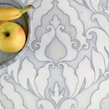 Rumi Avenza Dark Carrara & Snow White Marble Waterjet Tile 345 x 457 mm