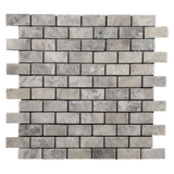 silver travertine mosaic