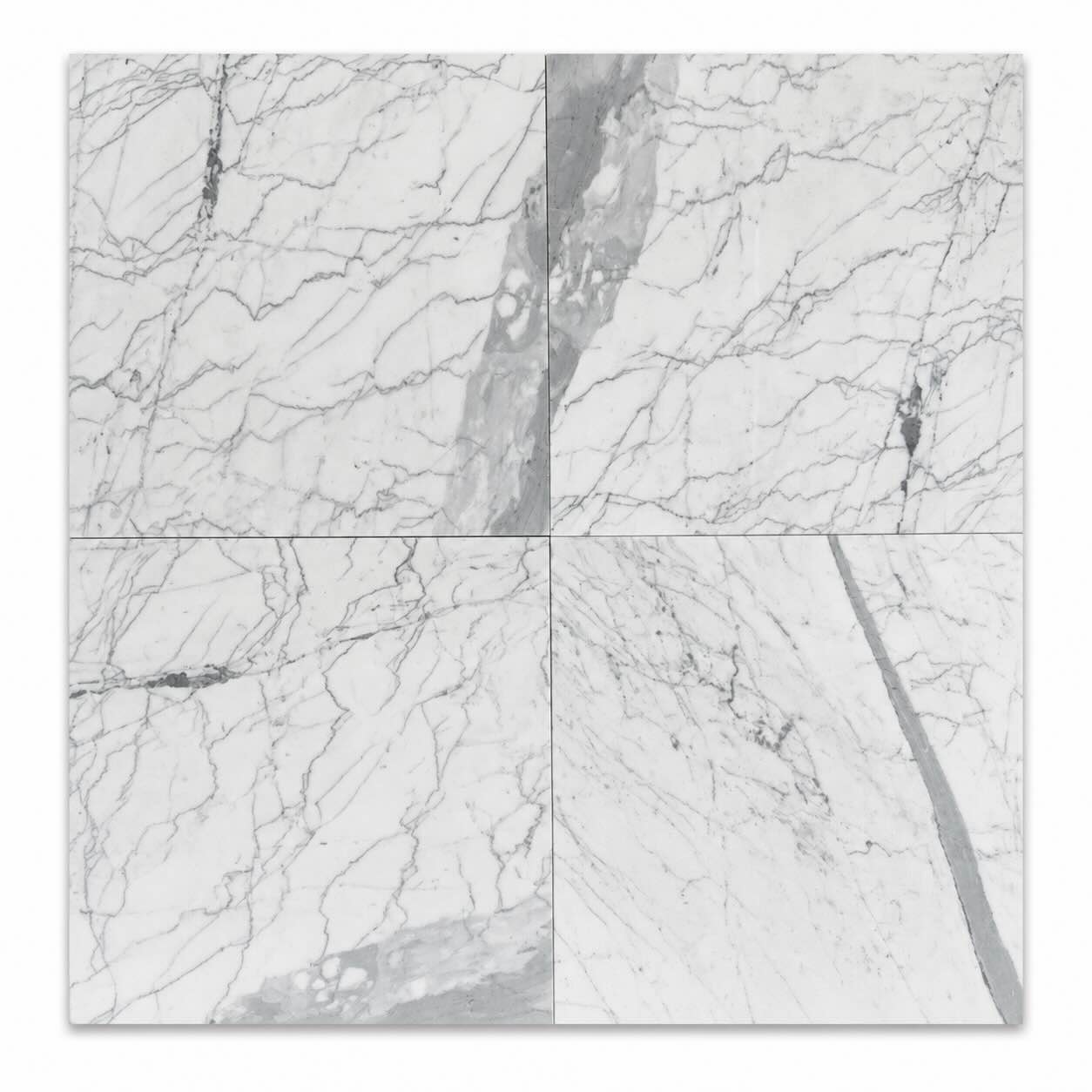 Statuario Italian Marble Tiles 305x305x10mm