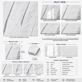 Statuario Italian Marble Tiles 305x305x10mm
