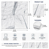 Statuario Italian Marble Tiles 305x305x10mm