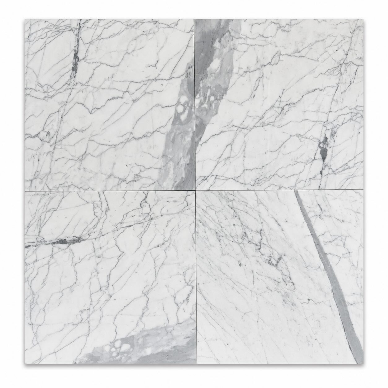 Statuario Italian Marble Tiles 305x305x10mm