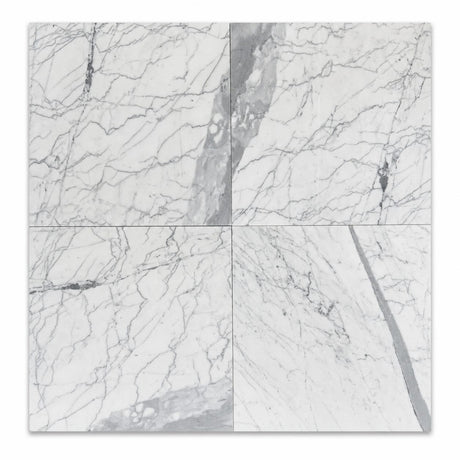Statuario Italian Marble Tiles 305x305x10mm