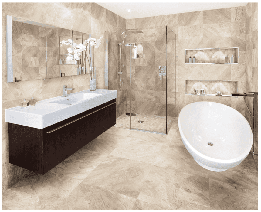 Marble Tiles - Cappuccino Honed Marble Tiles 457x457mm - intmarble