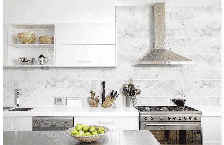 Marble Tiles - Calacatta Gold Subway Marble Mosaic Tiles 100x300x10mm - intmarble