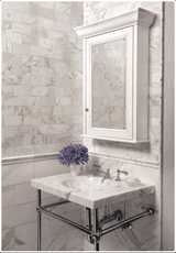 Marble Tiles - Calacatta Gold Subway Marble Mosaic Tiles 100x300x10mm - intmarble