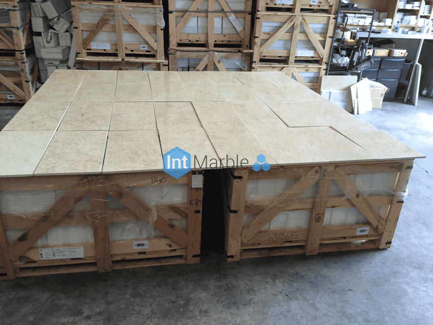 Marble Tiles - Marfil Polished Floor / Wall Marble Tiles 305x610x12mm - intmarble