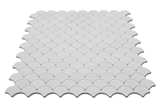 Marble Tiles - Scallop Snow White Fish Scale Scallop Marble Mosaic - intmarble