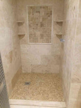 Marble Tiles - Ivory Honed Filled Travertine Tiles 305x610x12mm - intmarble