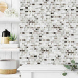 Marble Tiles - Skyfall Polished Marble Mosaic Tiles 15x30x10mm - intmarble