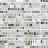 Marble Tiles - Skyfall Polished Marble Mosaic Tiles 15x50x10mm - intmarble