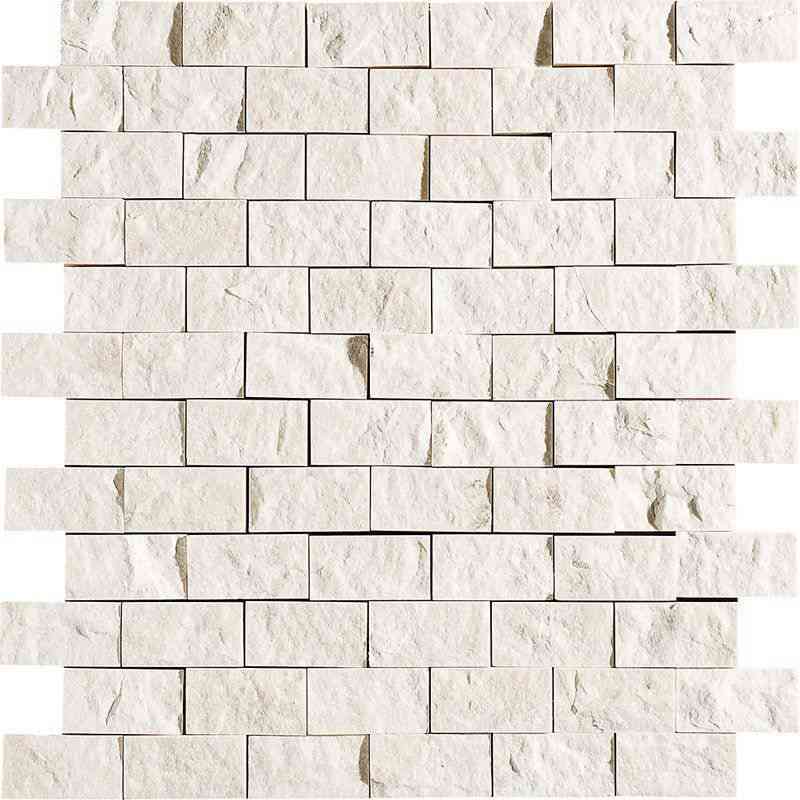 Marble Tiles - Royal Marfil Split Face Ledger Natural Marble Mosaic Tile 25x50x20mm - intmarble