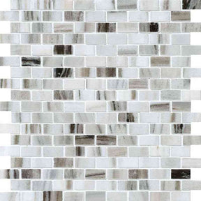 Marble Tiles - Skyfall Polished Marble Mosaic Tiles 15x30x10mm - intmarble