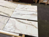 Marble Tiles - Italian Calacatta Gold Honed Marble Tiles 305x610mm - intmarble