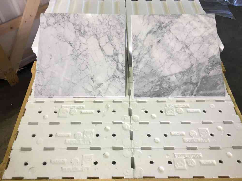 Marble Tiles - Bardiglio Polished Italian Marble Tiles 400x400mm - intmarble