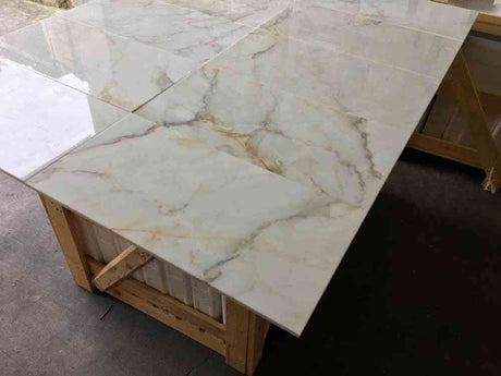 Marble Tiles - Calacatta Cremo Polished Marble Tiles 305x610mm - intmarble