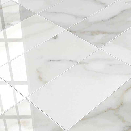 Marble Tiles - Calacatta Cremo Polished Marble Tiles 305x610mm - intmarble