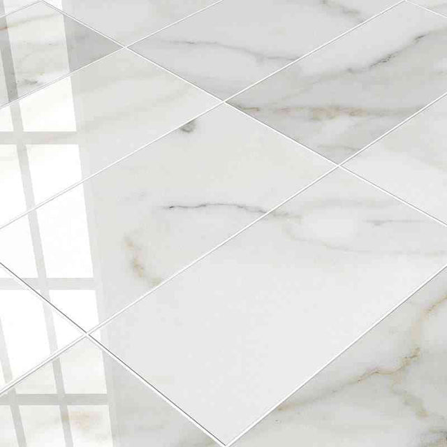 Marble Tiles - Calacatta Cremo Polished Marble Tiles 305x610mm - intmarble