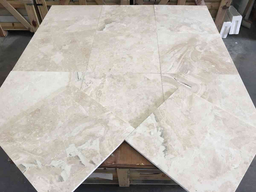 Marble Tiles - Royal Marfil Polished Marble Tiles 457x457x12mm - intmarble