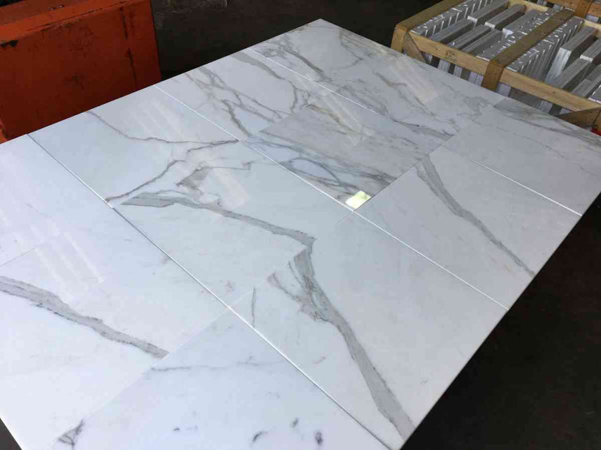 Marble Tiles - Marble Tiles Calacatta Gold Polished 457x457mm - intmarble